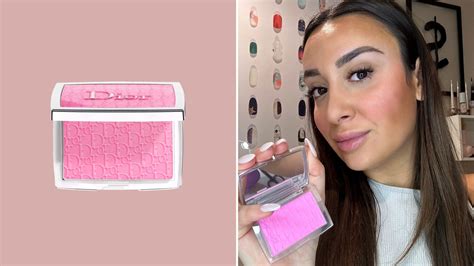 dior pink 001 blush|dior blush with flushed cheeks.